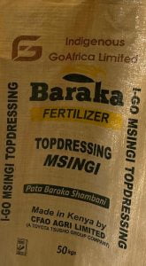 Go Africa® / Baraka Top Dressing fertilizer 50kg bags (Sold per MT)